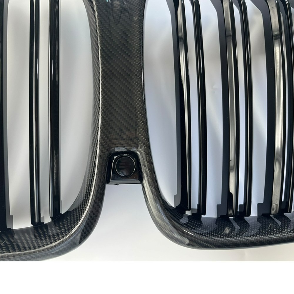 US- Carbon Fiber Grille Front Kidney Grill Double Slats for BMW X5 G05 2019-2022