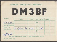 DM3BF QSL card Berlin German Democratic Republic 1979