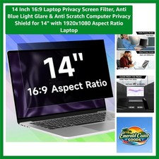 14 Inch Laptop Screen Privacy Filter - Eye Strain Glare Reduction