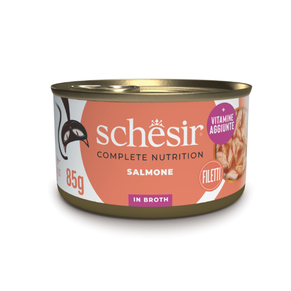 SCHESIR IN BRODO CON SALMONE 85 GR