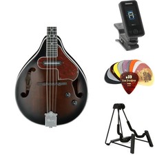 Ibanez M510E Acoustic-electric Mandolin Essentials Bundle - Dark Violin Sunburst