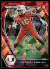 2021 Panini Prizm Draft Picks Collegiate #144 Greg Rousseau Red Ice