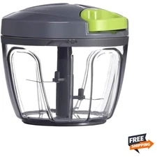Versatile 650ml Manual Chopper for Fruits, Veggies, and Nuts - Easy to Clean