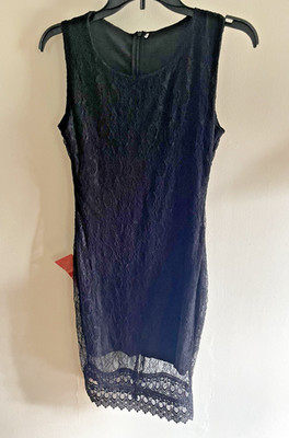 Jila LaBelle Boutique Chic Black Lace Sleeveless Dress Size Small