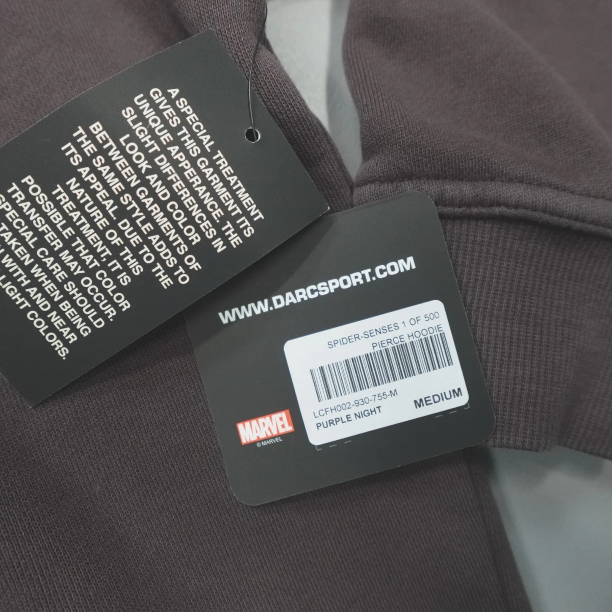 Sudadera con Capucha Pierce Darc Sport x Marvel Spider-Man "Spider-Senses" Para Hombre Talla M Nueva con Etiquetas