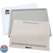 The Beadsmith Treasure Mat Tray and Mat - 11 x 14 Inches - Grey F