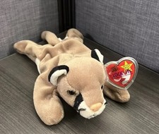 Vintage TY Beanie Baby 1998 CANYON The Cougar Orig Tag Protector Free Shipping