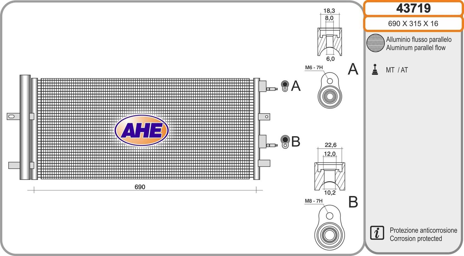 Condenseur climatisation Ford Galaxy III radiateur de clim 2.0 TDCi et EcoBoost essence