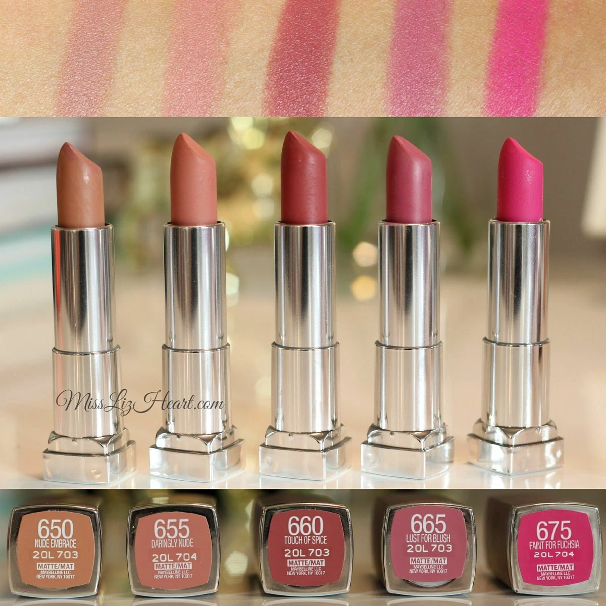 Maybelline Color Sensational Creamy Matte Lipstick Inti Matte Nudes