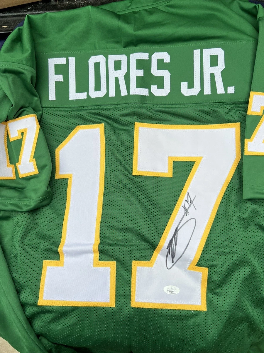 Rico Flores Jr Signed Notre Dame Kelly Green Jersey Jsa Coa eBay