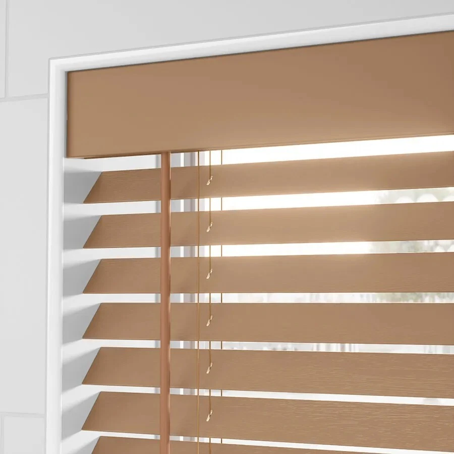 Persianas Select - 2 madeira sintética - Persianas para portas francesas - Bétula vermelha - 24 x 36 x 2 pol - Imagem 2 de 4