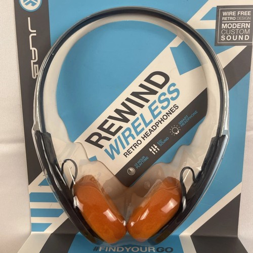 Genuine JLab Rewind Wireless Retro Headphones Bluetooth Headsets 14 Hrs Playtime - Zdjęcie 3 z 5
