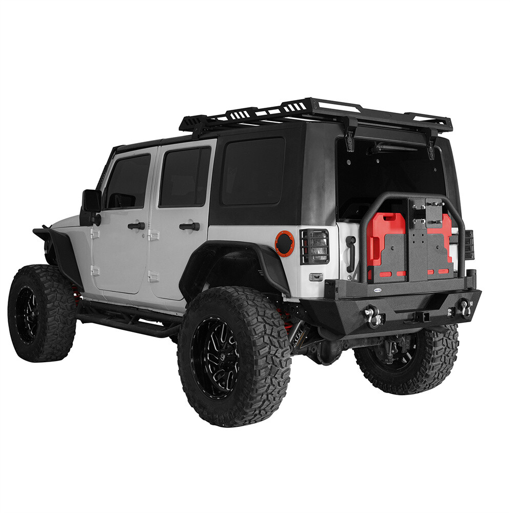Rear Bumper w/Jerry Can Holder+Hitch Receiver+D-Rings For Jeep Wrangler JK 07-18 thumbnail 22