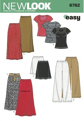 NEW LOOK 6762 TRENNT MISSES Schnittmuster Tops Röcke Hose Gr. XS - XL