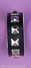 PUNK ROCK SINGLE STUDDED WRISTBAND WRIST BAND GOTH BIKER COSTUME ACCESSORY 