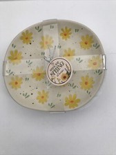 InHomestylez Spring Has Sprung Yellow Daisy Appetizer Plates Farmhouse Set of 4