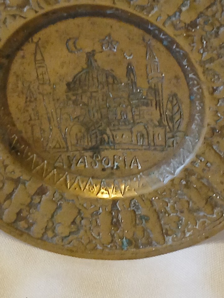 Vintage Aya Sophia Brass Plate eBay