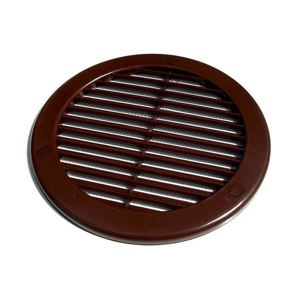 Gray Vent Cover 6 Inch - Plastic Round Soffit Vent - Air Vent Louver - Grille Cover - Built-in - Foto 6