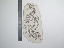 vtg 1960s 70s Tattoo Flash acetate stencil Asian Japanese Dragon v6 signed DR1