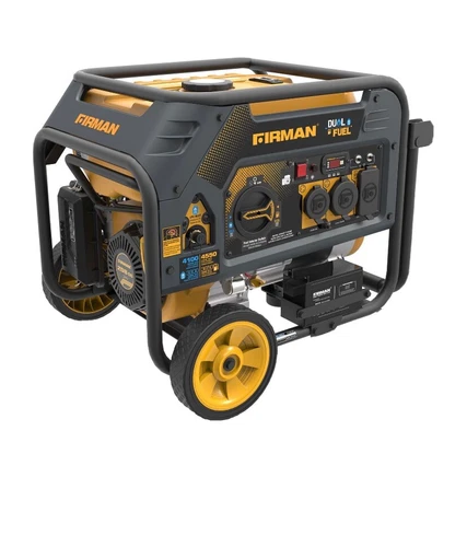 FIRMAN 4550/3650 Watt Electric Start Gas or Propane Dual Fuel Portable Generator