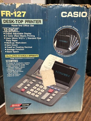 Vintage Casio 2 color Print Fr127 Calculator 100% Works | eBay