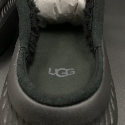 UGG CA805 V2 SLIDE SANDALS BLACK SUEDE SHEEPSKIN WOOL LINED MENS