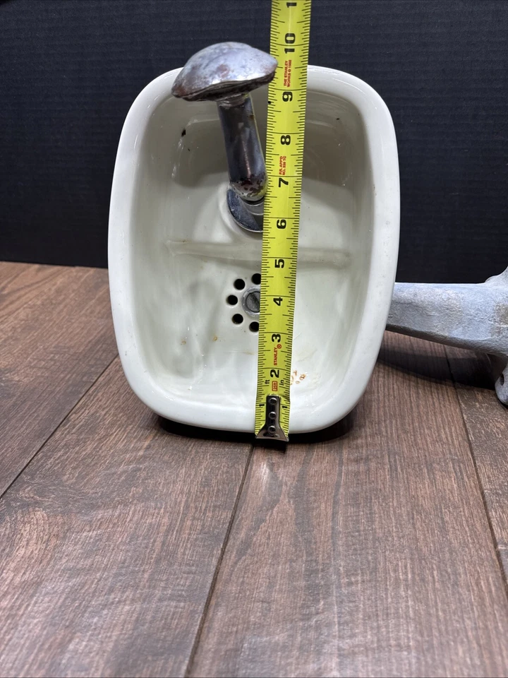 Vintage  Crane Porcelain Water Drinking Fountain Bubbler Wall Mount white - Image 4 of 4