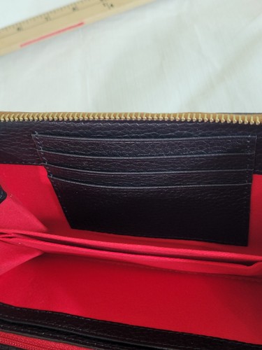 NWT Dooney and Bourke zip Around Phone Wristlet Black Pebbled Leather ZR102 - Picture 6 of 9