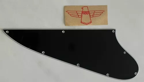 Custom For Gibson Thundebird & Red Foil Decal Style Guitar Pickguard 3-Ply Black