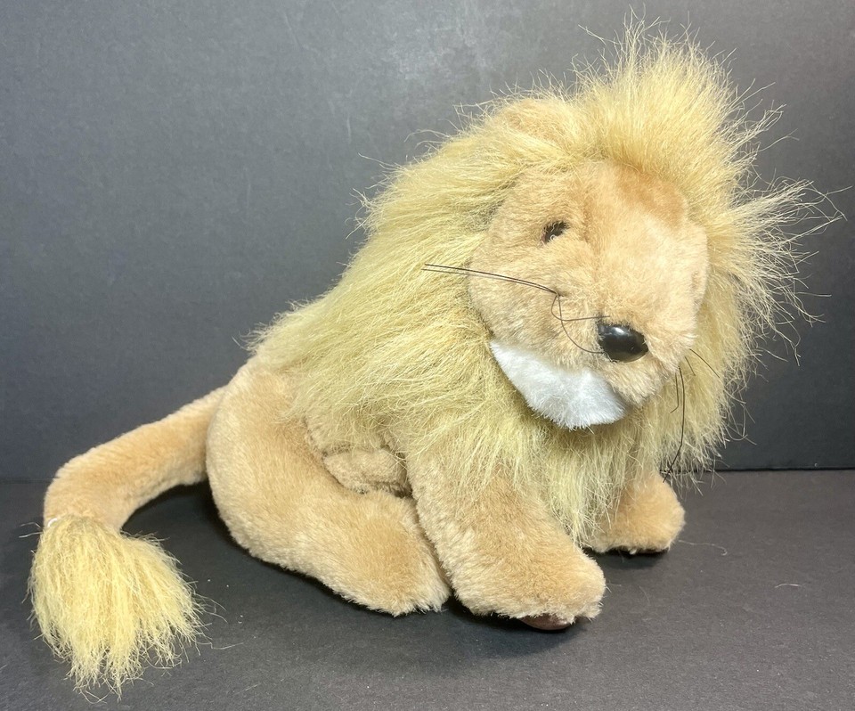 Douglas Co Sitting Lion 9” Plush Fluffy Mane Viking Office Supply