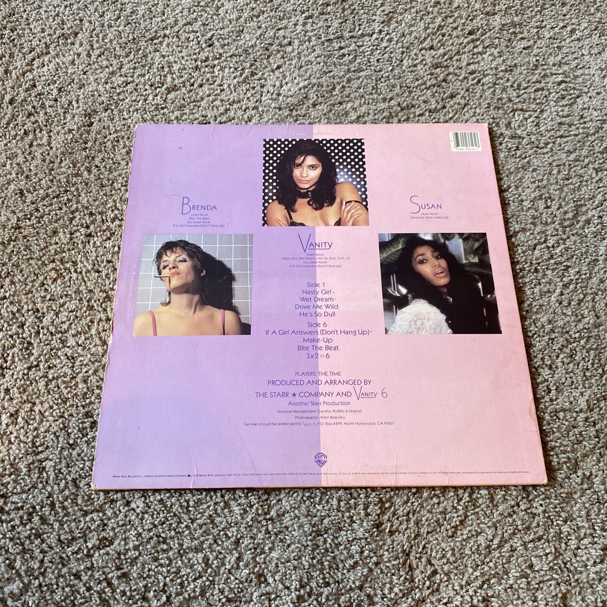 VANITY 6 WB Records 1-23716 LP Vinyl VG 1982 Prince 