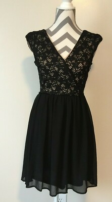 FRANCESCA'S Collection 1437 Women Lace Sleeveless Dress Stretch Party Cocktail S