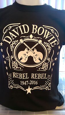 DAVID BOWIE - REBEL REBEL 1947-2016 - T-SHIRT 100% BAUMWOLLE