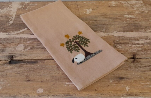 New Primitive Weeping Willow Sheep Wool Farmhouse Table Runner Kitchen Towel - 第 1/2 張圖片