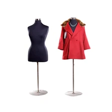 Black Plus Size Female Dress Form Pinnable Foam Mannequin Torso with Base