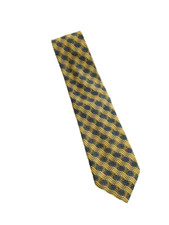 Exklusive Jammers & Leufgen Seidenkrawatte goldgelb mit schwarzen Wellenmuster