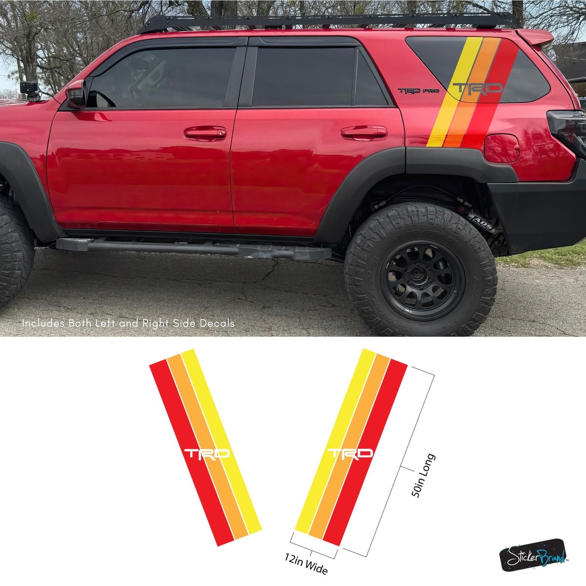 TRD Off Road W/Mountains Sticker Decals, Fits Toyota Tacoma, Tundra