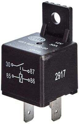 Clacson HELLA B133 Set - 2 Pezzi Bitonali, 12V, 118dB, Per Auto, Con Rel&egrave;, Rosso/Nero