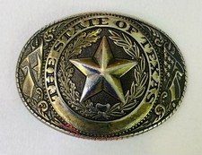 VINTAGE BELT BUCKLE----THE STATE OF TEXAS---STAR -Made In USA
