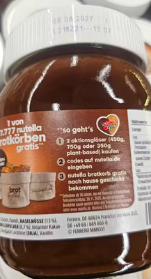 Nutella Code, Brotkorb, Code