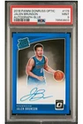 Jalen Brunson Panini Optic Rated Rookie RC Auto Blue /49 PSA 9 COLOR MATCH!!