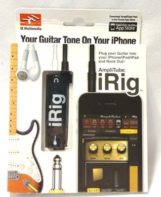 AmpliTube iRig Guitar Interface Adapter for iOS iPhone iPad Sealed New B2