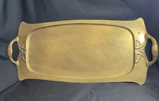 Arts And Crafts Brass Tray Joseph Sankey & Sons Antique Victorian JS&S Nouveau