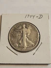 1944-D Walking Liberty Half Dollar, Circulated, 90% Silver