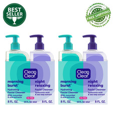  Pack of 4 Clean  Clear, Day  Night, Facial Cleansers, 8 fl oz, Oil-Free