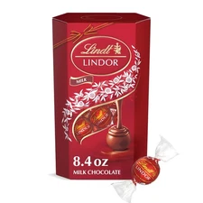 Lindt LINDOR Milk Chocolate Candy Truffles Gift Box, 8.4 oz.