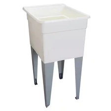 18" x 24" White Plastic Utilatub Single Laundry Tub