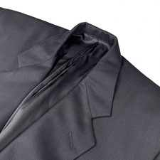 Hickey Freeman Men  s Boardroom 100 Wool 2-Button Blazer Navy Nailhead   46L