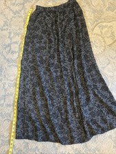 CP Shades Maxi Skirt 90s Gray  Black Jacquard Rose Print Size M Machine Wash