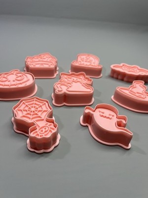 Halloween Ausstechformen Set Horror Party Backen Stempel Dekoration 3D Kürbis x8
